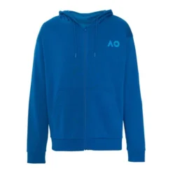 Round Logo Zip Hoodie Men