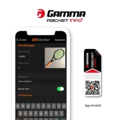 Gamma Racket Info Internationale Version Stringing Sticker 16 Pack -Tennis Point Shop 0009400000 11