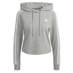 ADIDAS 3-Stripes FT Crop Hoody Women