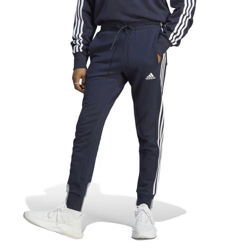 ADIDAS Essentials French Terry Tapered Cuff 3-Stripes Training Pants Men 3 ADIDAS Essentials French Terry Tapered Cuff 3-Stripes Training Pants Men
