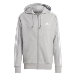 ADIDAS Essentials French Terry 3-Stripes Full-Zip Hoodie Men